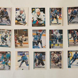 San Jose Sharks Vintage NHL Hockey Cards - Lot of 15 w/ Whitney, Friesen & more